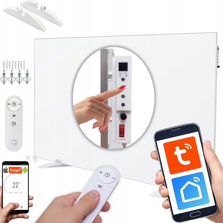 GRZEJNIK NA PODCZERWIEŃ PROMIENNIK 770W PILOT STEROWANIE WiFi XL MOCNY