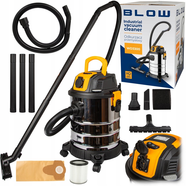 ODKURZACZ PRZEWODOWY BEZWORKOWY DMUCHAWA NA SUCHO MOKRO 25L Z