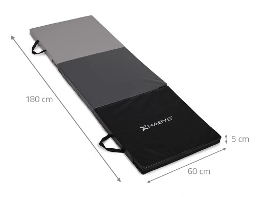 MATERAC DO ĆWICZEŃ GIMNASTYCZNY SKŁADANY REHABILITACJA 180x60x5CM HABYS
