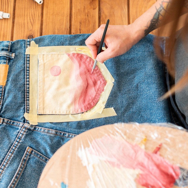 Farby do Ubrań Tkanin Malowania na Tkaninach Zestaw 24 x Barwnik + 2 Pędzle