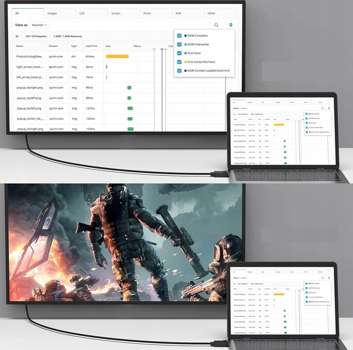 Kabel Przewód Adapter Konwerter DisplayPort DP do DVI 2 m 1080 full HD 2m