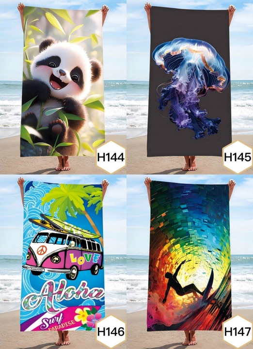 RĘCZNIK PLAŻOWY DUŻY KĄPIELOWY SUMMER RĘCZNIKI 100X180 XXL