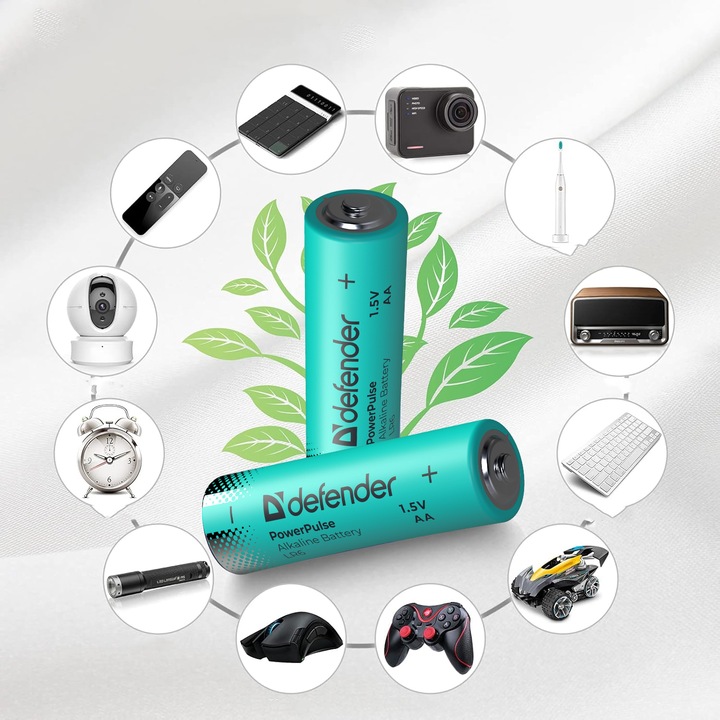 40x BATERIE BATERIA ALKALICZNE PALUSZKI DEFENDER POWERPULSE PRO AA LR6