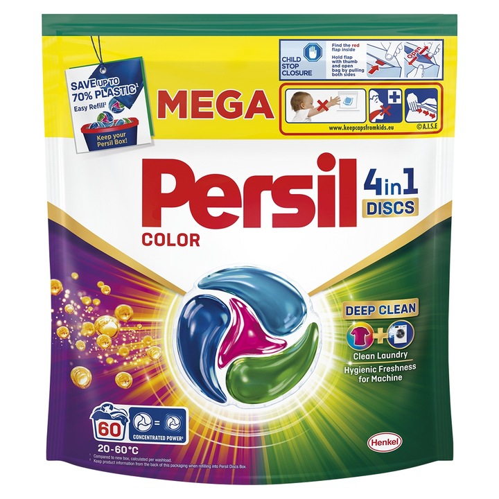 Persil Discs Color Regular Kapsułki do Prania 4w1 Mix 60 szt. x2