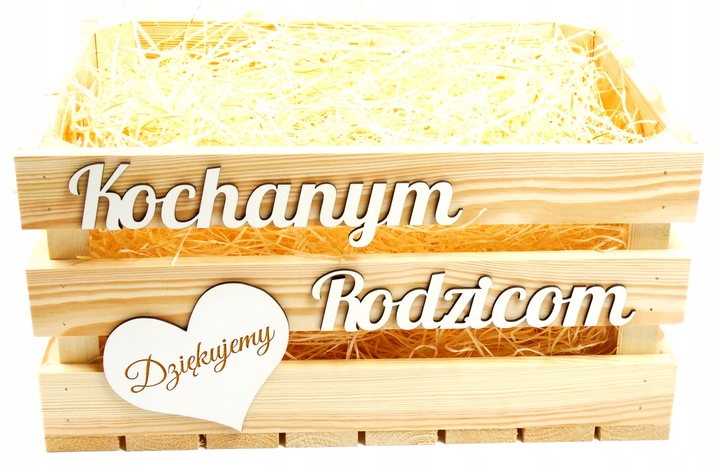 PODZIĘKOWANIE DLA RODZICÓW SKRZYNKA ŚLUB NAPIS XXL