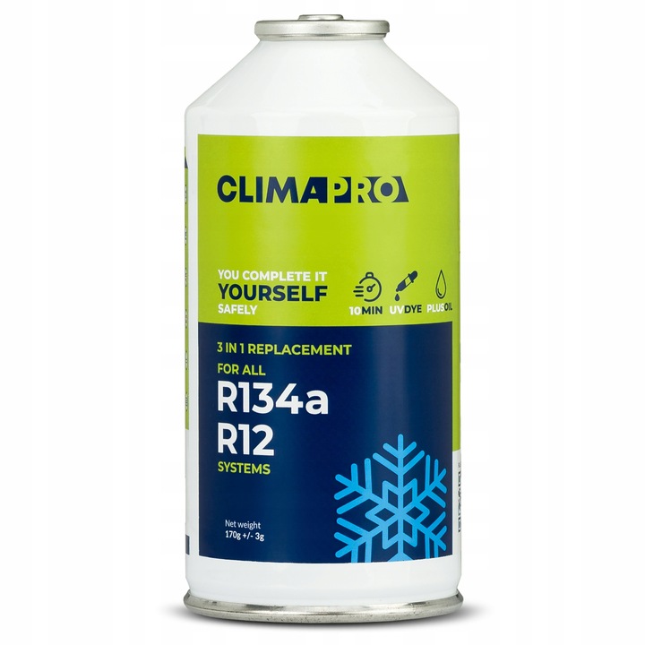 ZESTAW DO NAPEŁNIANIA KLIMATYZACJI AUT Z R134a 2x 170g CZYNNIK WĄŻ REDUKCJA