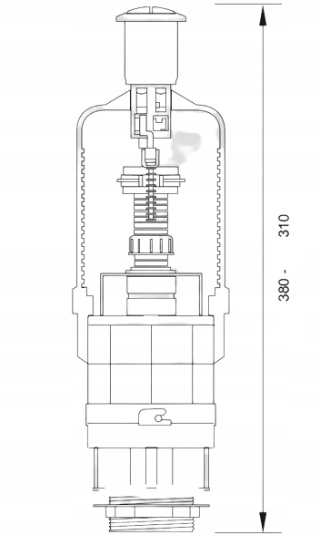 ZAWÓR SPUSTOWY WC SPŁUCZKI ZBIORNIKA+NAPEŁNIAJĄCY 1/2 3/8 +ZESTAW