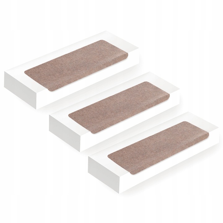 65x25cm+3cm NAKŁADKI WEWNĘTRZNE NA SCHODY SAMOPRZYLEPNE DYWANIKI BEŻ STEPS