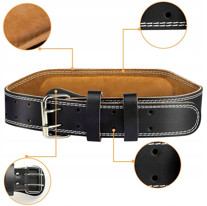 PAS LĘDŹWIOWY KULTURYSTYCZNY Treningowy DO PODNOSZENIA CIĘŻARÓW NA SIŁOWNIĘ