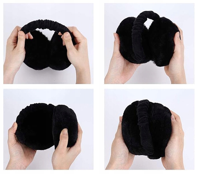 NAUSZNIKI ZIMOWE JESIENNE NA USZY CIEPŁE FUTERKO PLUSZOWE REGULOWANE