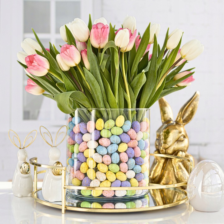 Wazon ŚWIECZNIK Lampion Cylinder 19 cm POJEMNIK Na Kompozycje