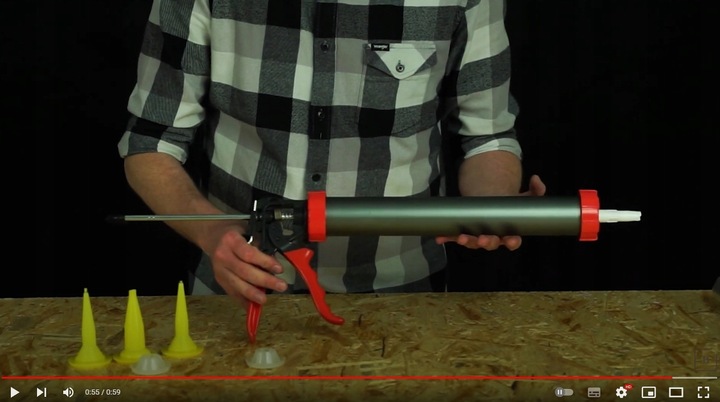 PISTOLET do mas WYCISKACZ do silikonu uszczelniaczy klejów tubowy