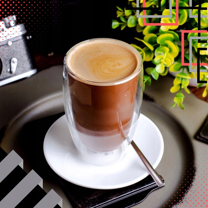 SZKLANKI DO KAWY LATTE HERBATY 350ml TERMICZNE Z PODWÓJNYM DNEM ZESTAW