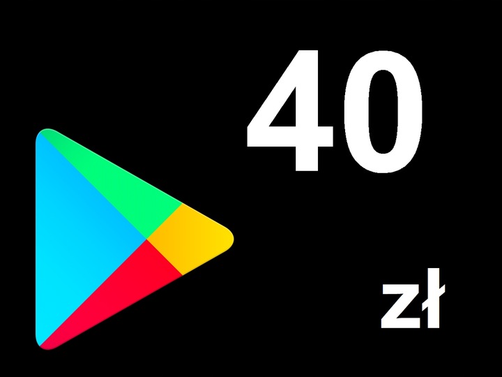 Karta Google Play 40 zł Kod Prepaid Android / Podarunkowa