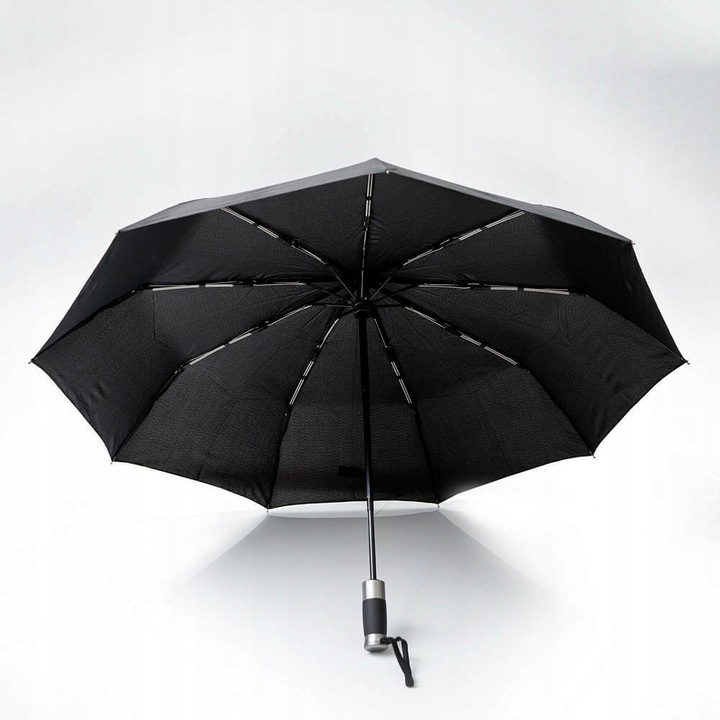 PARASOL PARASOLKA AUTOMATYCZNY WIATROODPORNY CZARNY TIROSS