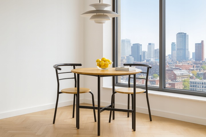 ZESTAW MEBLI ERGONOMICZNY 4 KRZESŁA STÓŁ DO KUCHNI SALONU JADALNI LUGO