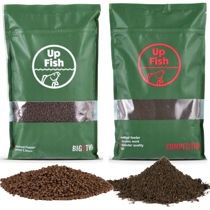 Zestaw Method Feeder UP FISH - PELLET BIG 2,5mm + METHOD MIX COMPETITION