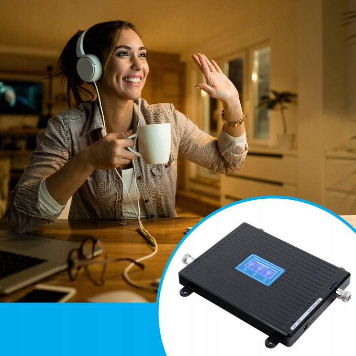 Wzmacniacz Sygnału GSM 3G 4G LTE Renew Force WZMACNIACZ TRÓJPASMOWY 55 dB