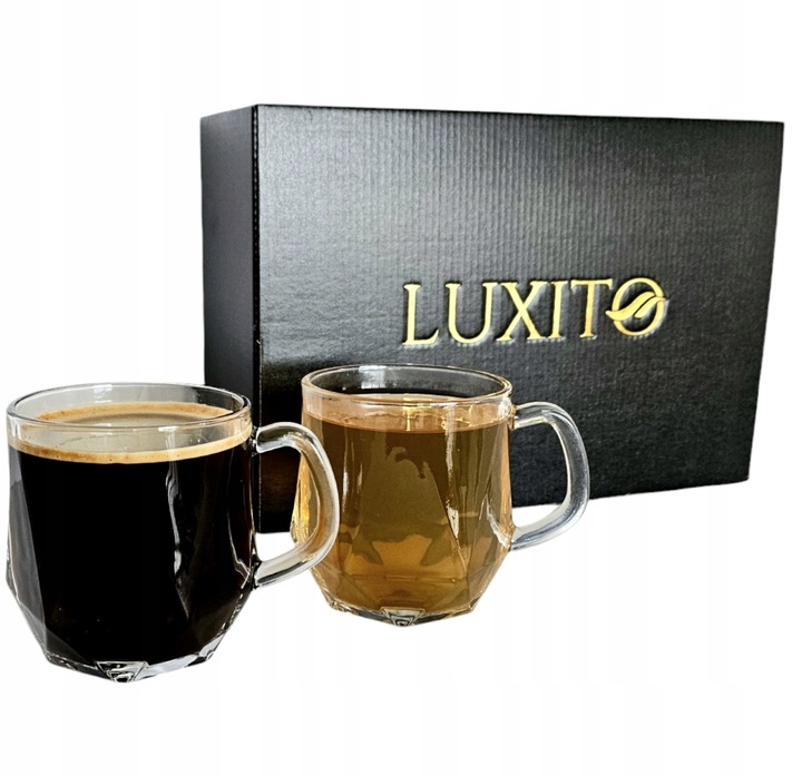 Szklanki do kawy herbaty LUXITO Maks 300ml Komplet szklanek kubków 6szt