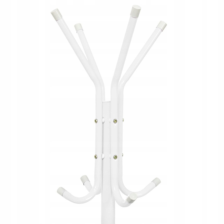 WIESZAK PODŁOGOWY STOJĄCY NA UBRANIA STOJAK METALOWY STABILNY BIALY