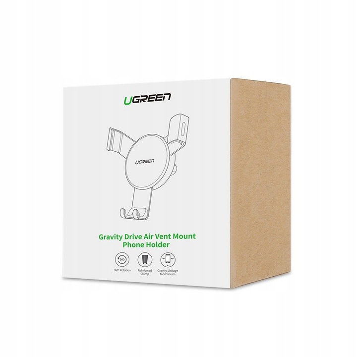 Ugreen samochodowy uchwyt na nawiew kratkę srebrny