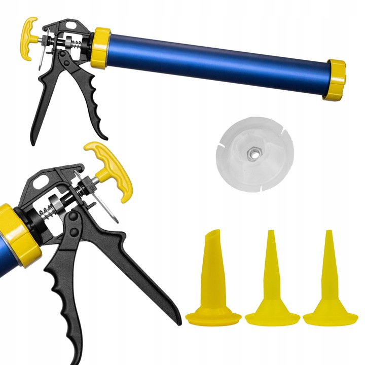 Pistolet do silikonu wyciskacz do mas kiełbas 600ml Mocny Wytrzymały