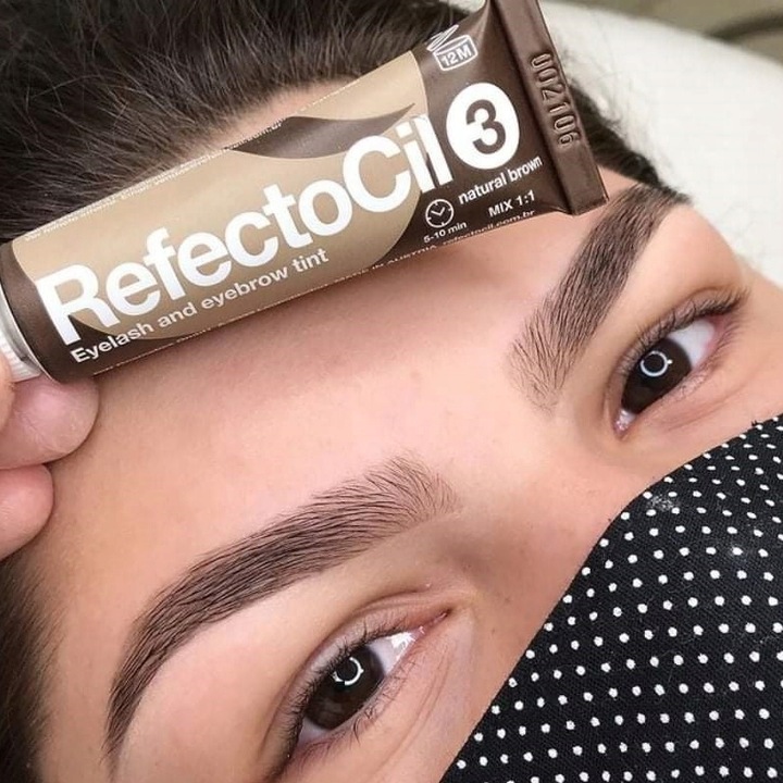 ZESTAW do henny + woda + pędzel + kieliszek BRĄZ 3 henna do brwi +