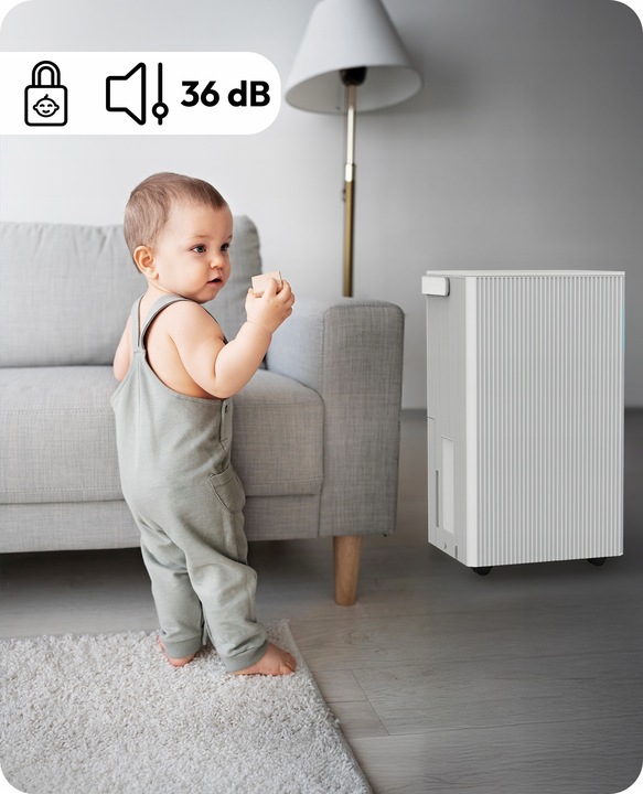 Osuszacz powietrza VELAIR LUMEA 12l/24h WiFi + TIMER pochłaniacz