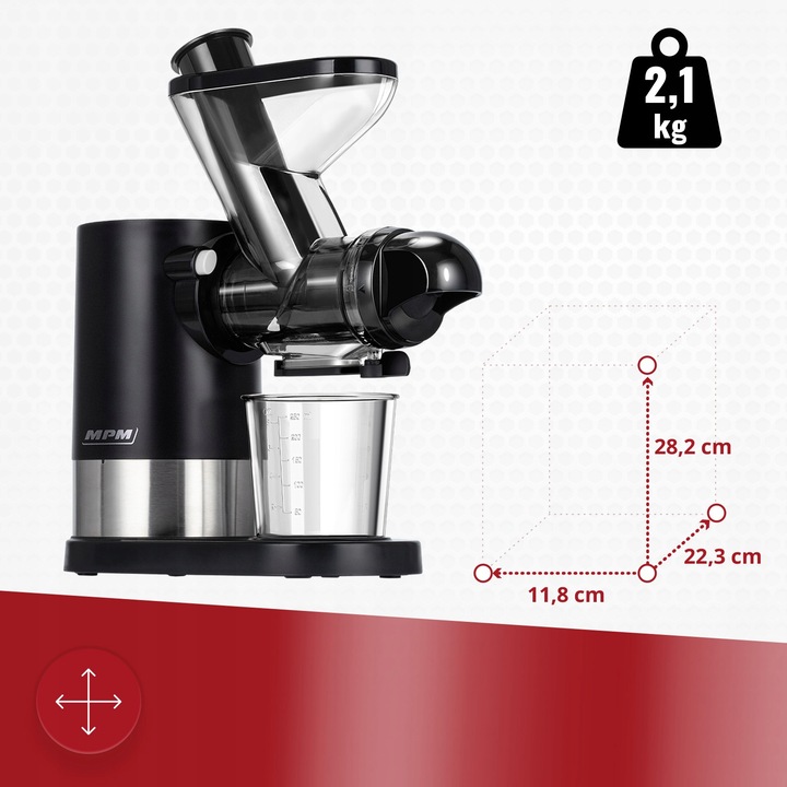 Wyciskarka wolnoobrotowa do cytrusów owoców soków Slow Juicer MPM