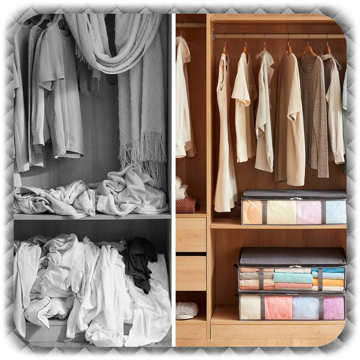 2x ORGANIZER NA POŚCIEL KOŁDRĘ POKROWIEC POJEMNIK Ubrania Pod Łóżko