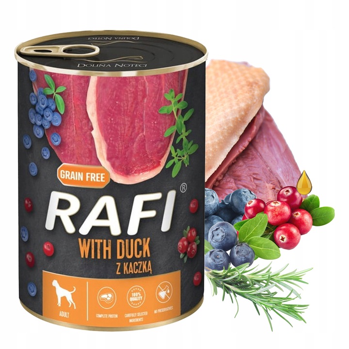 RAFI Karma mokra dla psa DOLINA NOTECI mix smaków 12 x 400g bezzbożowa