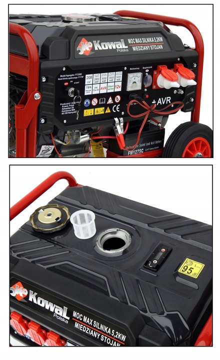 PROFESJONALNY AGREGAT PRĄDOTWÓRCZY 5,2kW ELE-START AVR+ MIEDŹ STOJAN