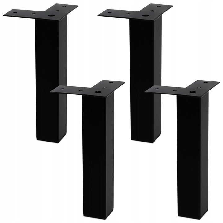 4x NÓŻKA MEBLOWA CZARNA NÓŻKA METALOWA DO SZAFKI NOGI DO SOFY LOFT