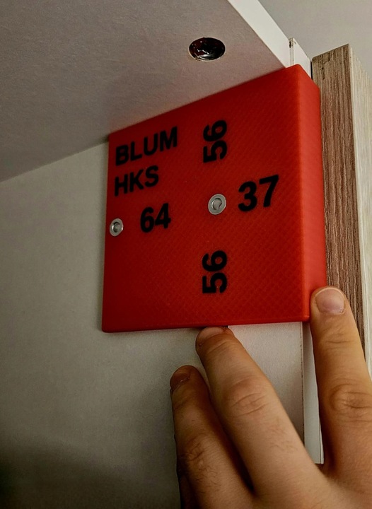 Zestaw Przymiarów do Blum AVENTOS HK-S – wiercenie w korpusie i