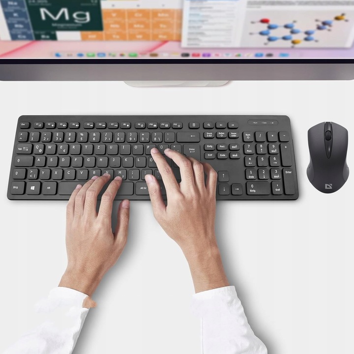 Klawiatura Bezprzewodowa i Mysz Zestaw Defender LIMA C-993 do Komputera