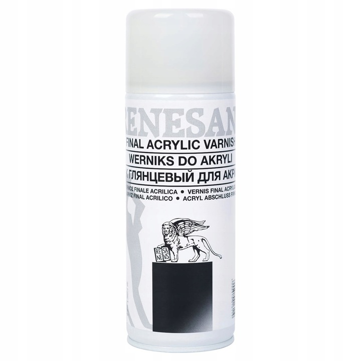 Werniks do farb akrylowych POŁYSK Renesans w sprayu 400 ml.