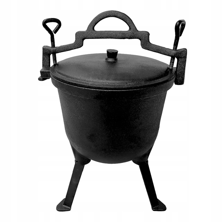 Kociołek myśliwski żeliwny Emaliowany 11L garnek ognisko grill