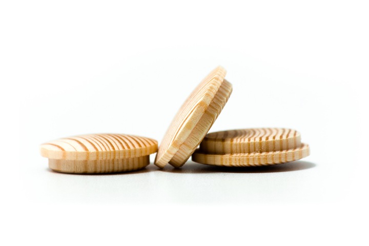 ZAŚLEPKI DREWNIANE SOSNOWE SOSNA fi 25 mm 100 szt.