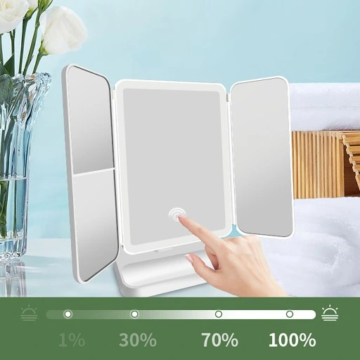 LUSTERKO DO MAKIJAŻU Z OŚWIETLENIEM LED PODŚWIETLANE POWIĘKSZAJĄCE PREMIUM