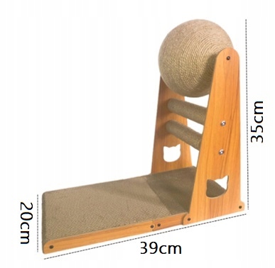 Drapak dla kota zabawka ruchoma kula do drapania 35 x 20 x 39 (F093)