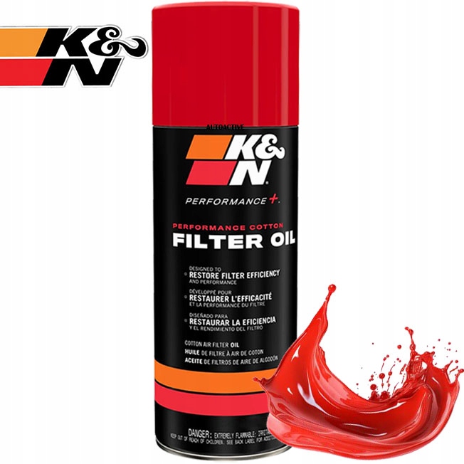 K&N OLEJEK DO NASĄCZANIA SPORTOWYCH FILTRÓW POWIETRZA RED SPRAY CZERWONY