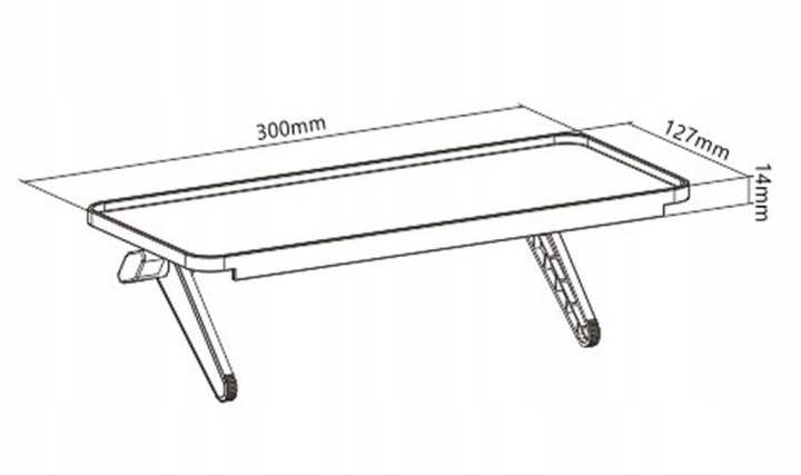 Techly Regulowana Nakładka Półka na Telewizor pod Dekoder Pilot