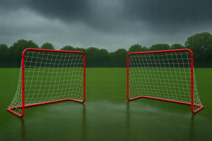 2x BRAMKA PIŁKARSKA ZESTAW DO PIŁKI NOŻNEJ SKŁADANE OGRODOWE 182x122 ZESTAW