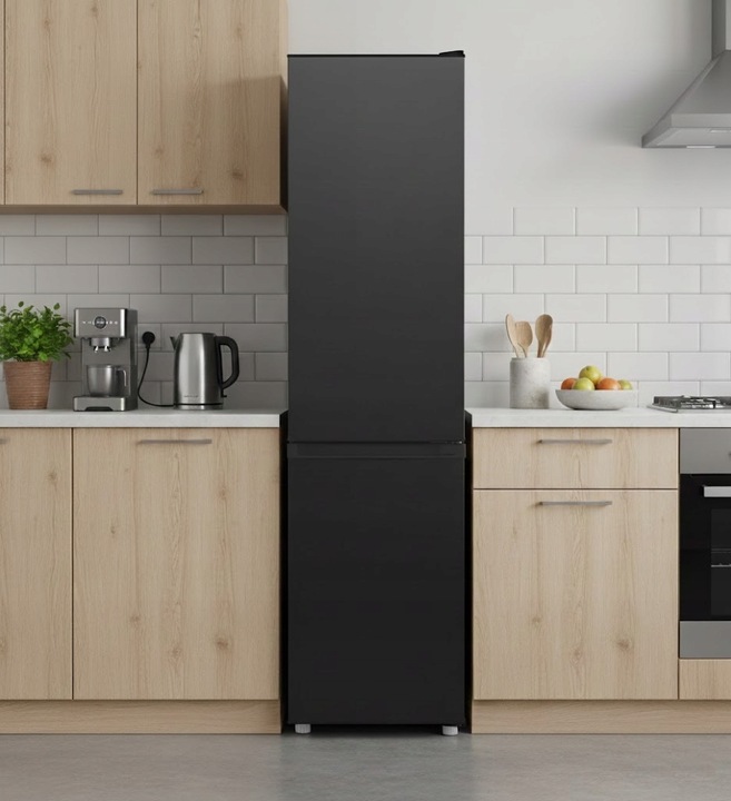 Lodówka No Frost 175cm 225L Smith&Brown SFBF-532-BE3 Czarna WĄSKA