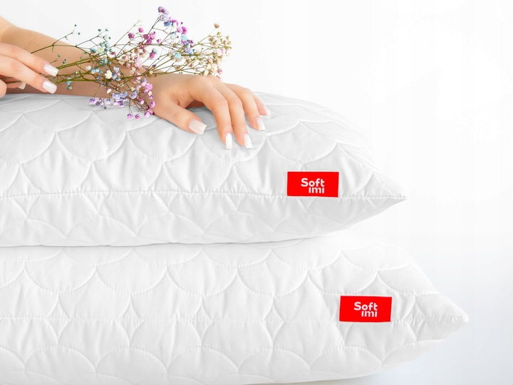 2 x PODUSZKA 60X70 ANTYALERGICZNA GRUBA ZAMEK