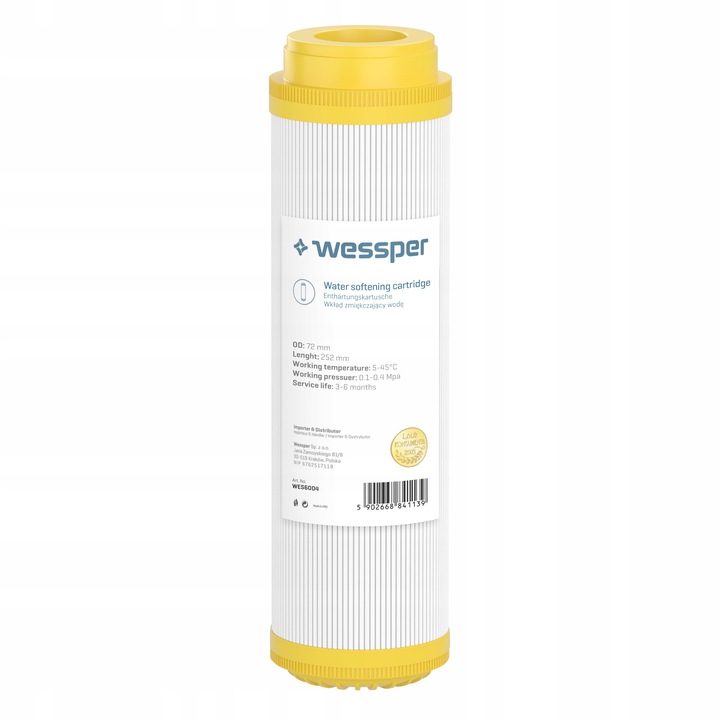 Wessper filtr wody 3/4" wstępny na cały dom zmiękczacz + 10x wkład filtr