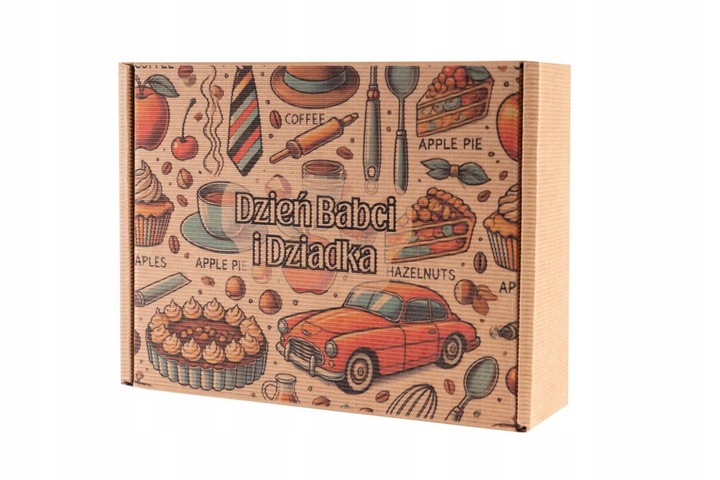 PREZENT NA DZIEŃ BABCI I DZIADKA zestaw z nadrukiem podkładki kawa herbata