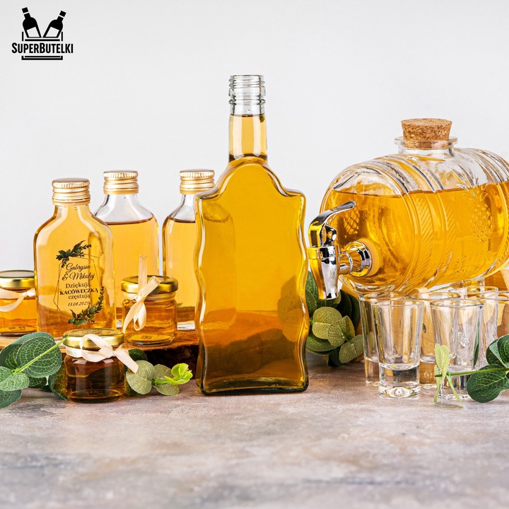 5x BUTELKA SZKLANA na NALEWKI WINO SOK LIKIERY BIMBER FALA 500 ml 0,5 L