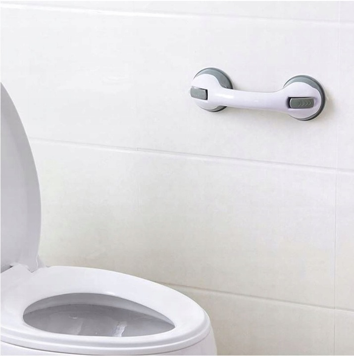 UCHWYT DO ŁAZIENKI BEZ WIERCENIA NA PRZYSSAWKI POMOCNA PORĘCZ DLA SENIORA