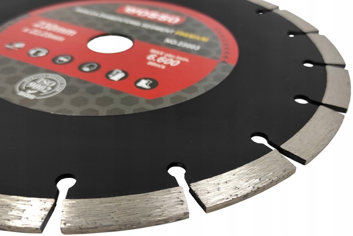 TARCZA DIAMENTOWA SEGMENTOWA 230MM DO BETONU KOSTKI CEGŁY SEGMENT PRO
